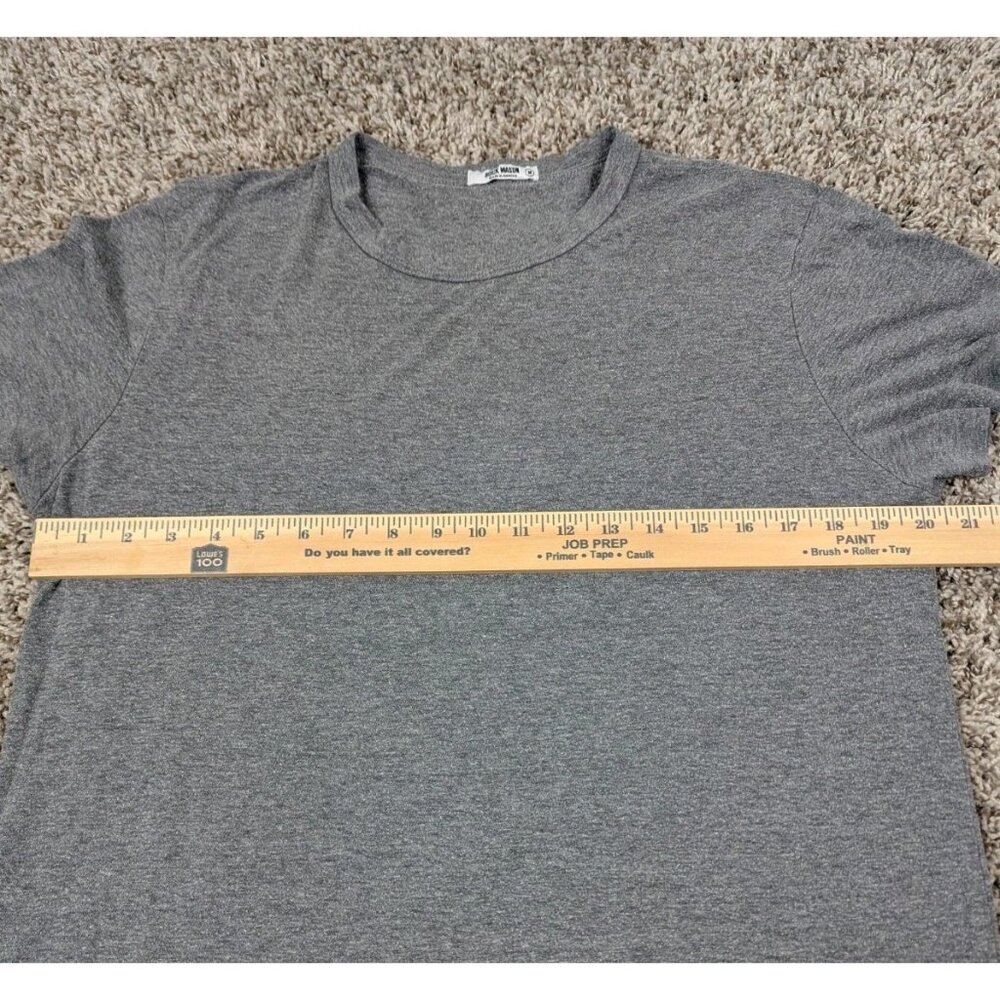 Buck Mason T-Shirt Mens Medium Gray Curved Hem Made In USA Tee Cotton Blend - Picture 7 of 8